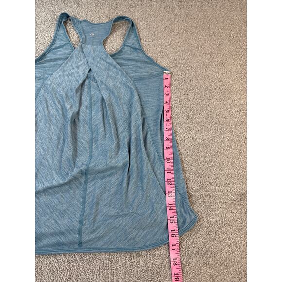 Women's Blue Racerback Tank Top - Picture 6 of 7